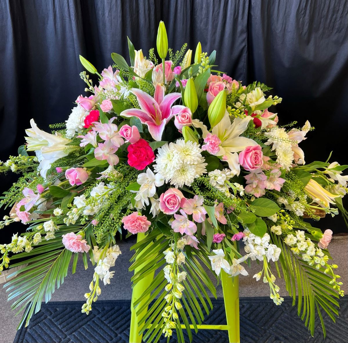 Pastoral Casket Spray – HUMMEL'S FLOWERS INC, Anchorage AK